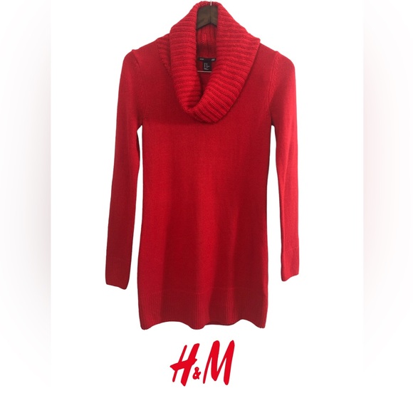 H&M Cowl Neck Sweater Dress Women’s XS - Picture 2 of 9